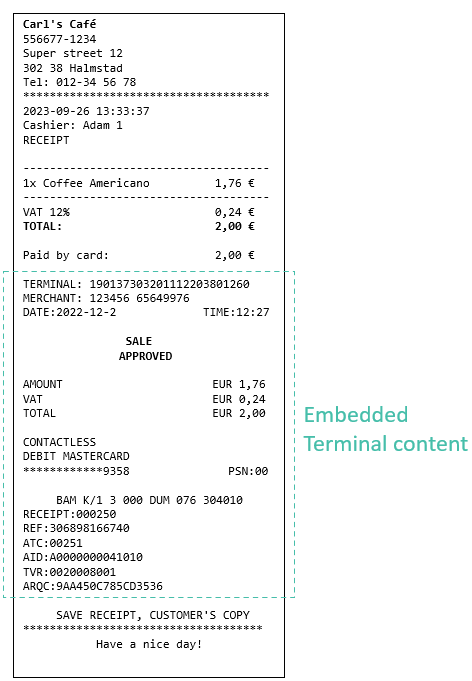 complete receipt
