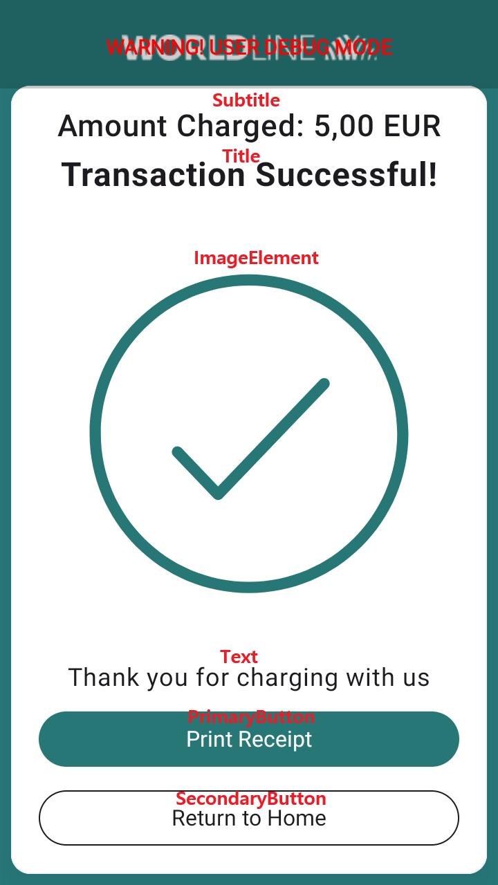 Screenshot of Terminal API Image Info Screen