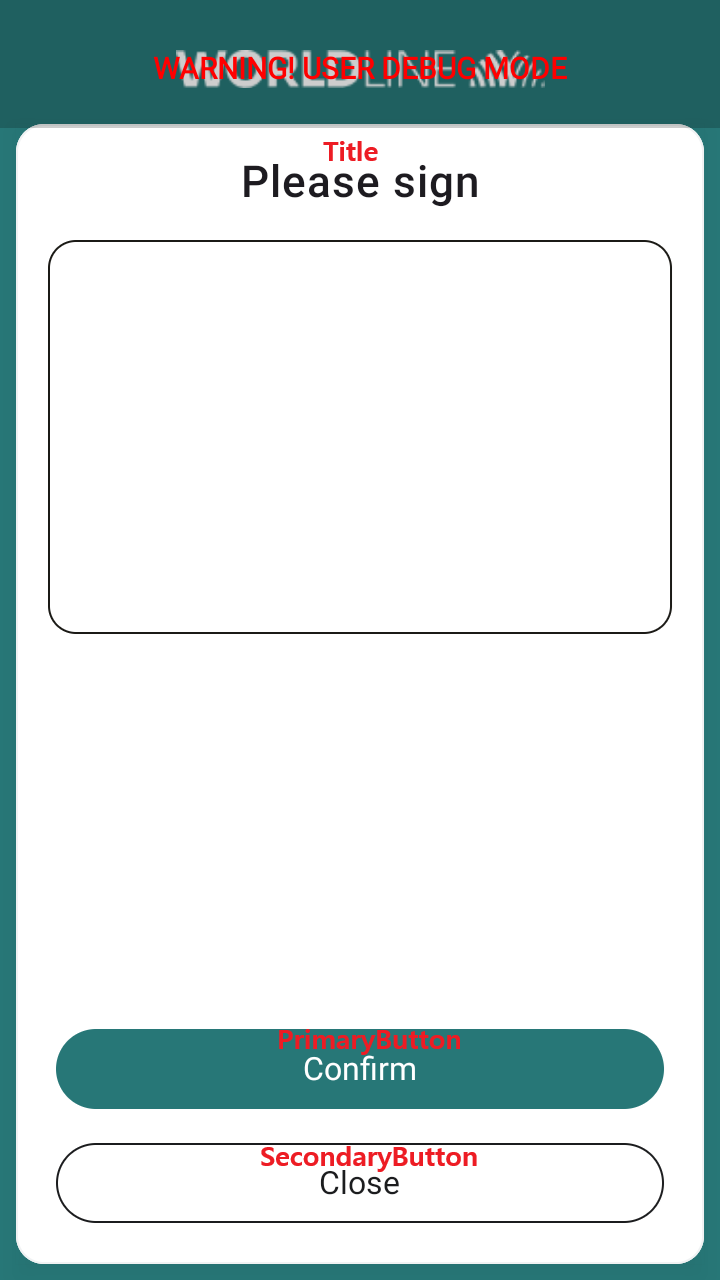 Screenshot of Terminal API Signature Screen